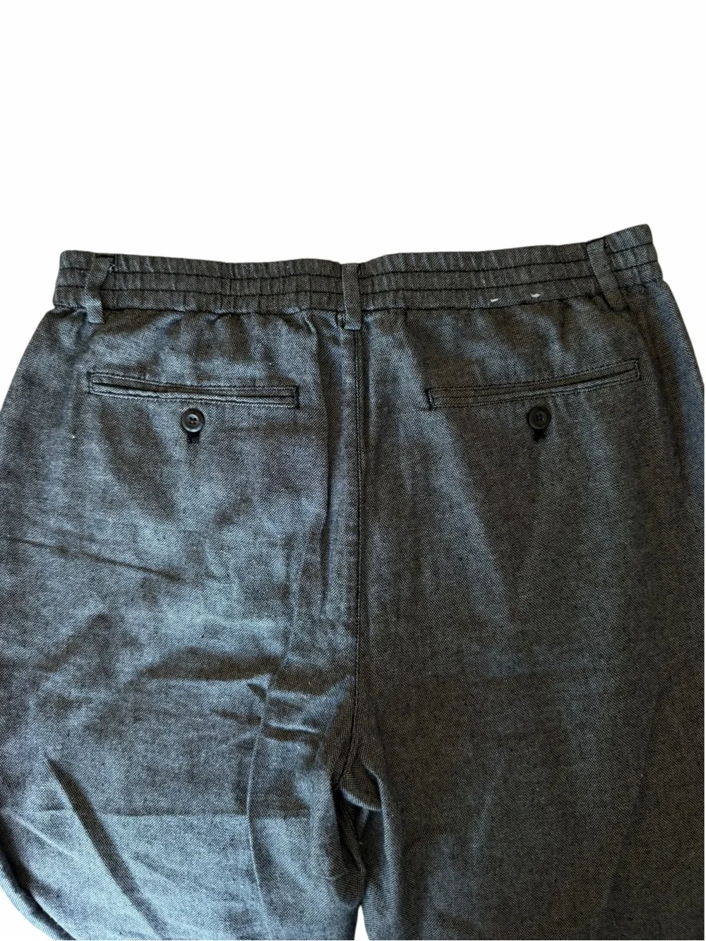 Banana Republic Mens 32x30 Athletic Linen Blend Pants Gray Tapered